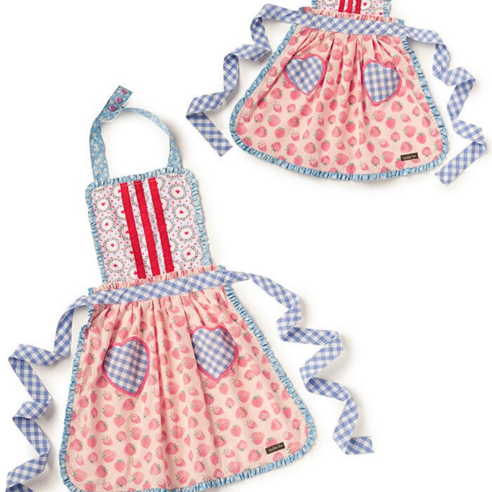 Matilda Jane Mommy Me Hearts Crafts Apron Set NWT - Picture 2 of 3